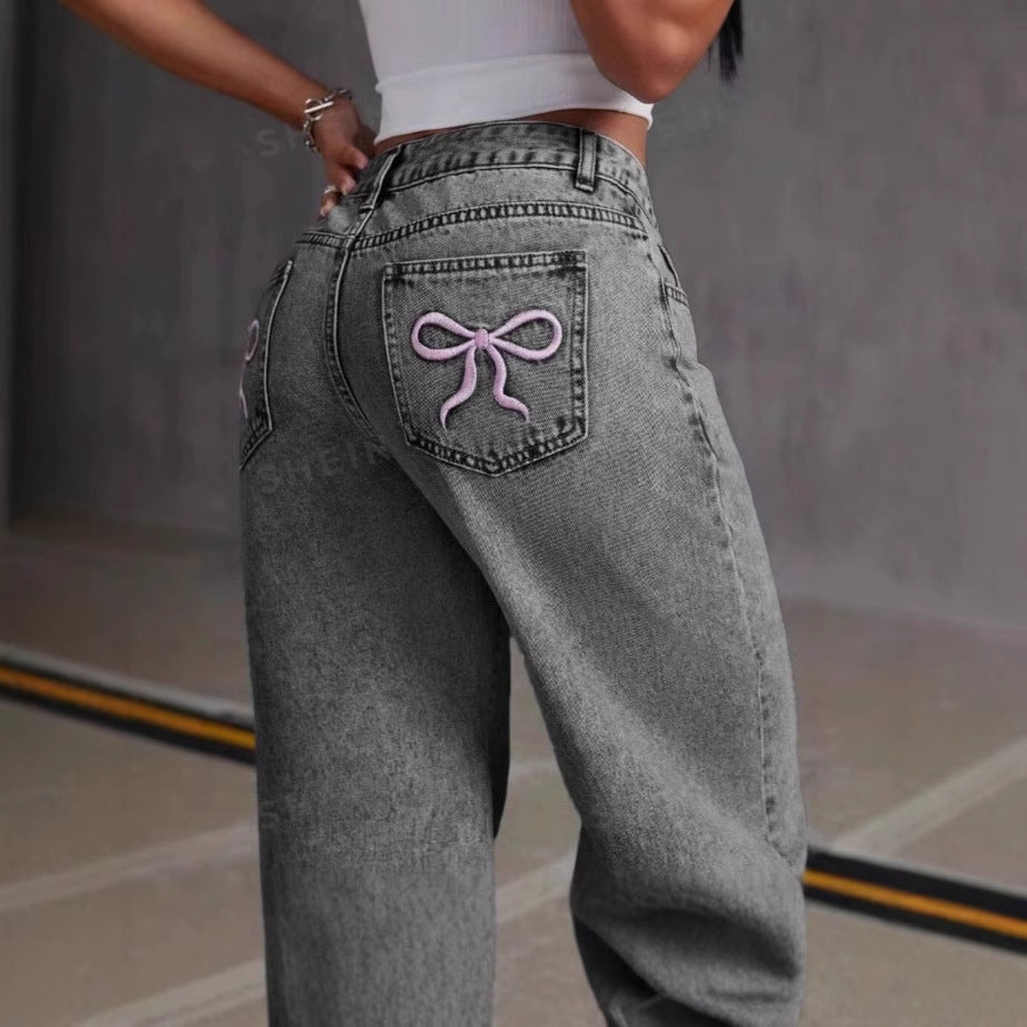 Women Straight jeans Loose Trousers