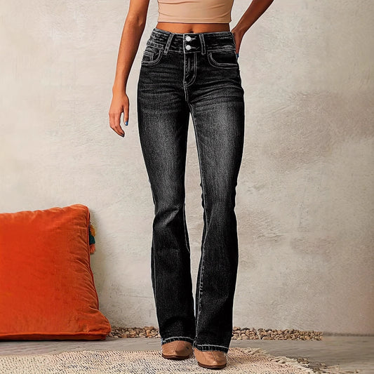 Womens Washed Skinny Retro Stretch Jeans