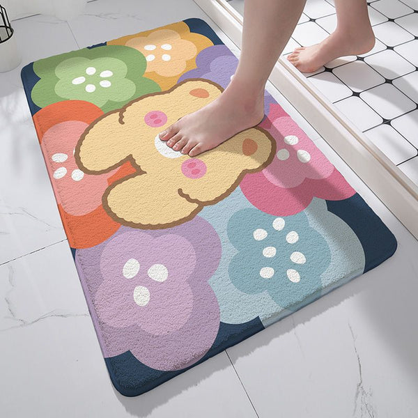Tapis de sol absorbant pour entrée de salle de bain