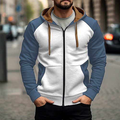 Men's Casual Full-Zip Hoodie