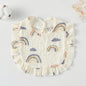 Baby Bib Ruffled Cotton Printed Gauze Lace Bib