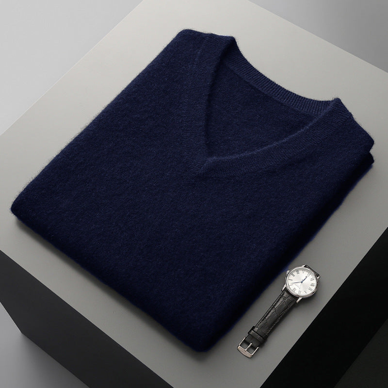 Middle-aged V-neck Vest Sleeveless Sweater
