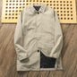 Solid Color Casual Polo Collar Mid-length Trench Coat Men