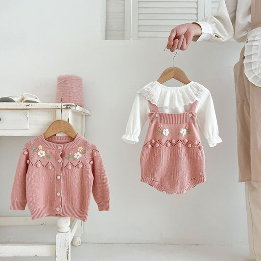 Baby Two-piece Knitted Jumpsuit