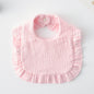 Baby Bib Ruffled Cotton Printed Gauze Lace Bib
