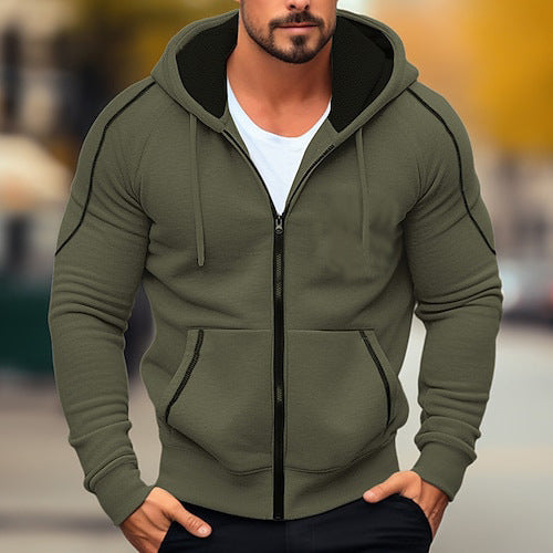 Men's Casual Full-Zip Hoodie