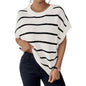 Striped Wool Round Neck oversized Sweater