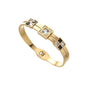 Full Body Titanium Steel Plated 18K Gold Light Luxury Bracelet