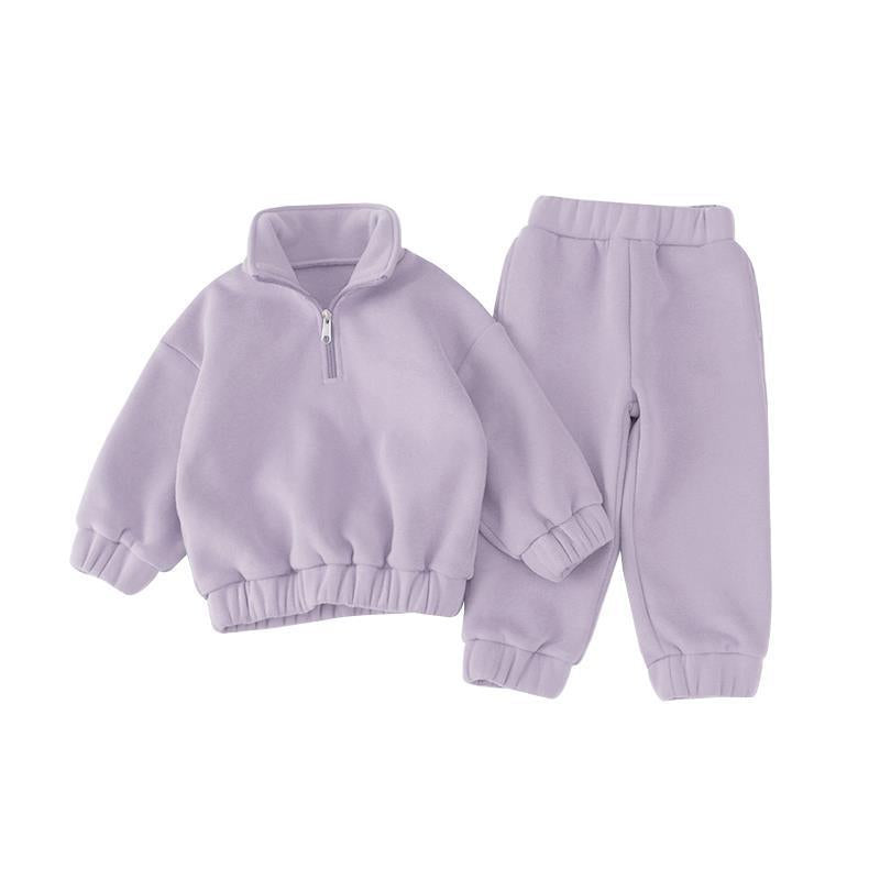 Girls' Half Zipped Stand Collar Sweater