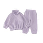Girls' Half Zipped Stand Collar Sweater