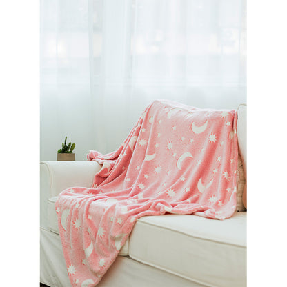 Baby Cartoon Air Conditioner Quilt Luminous Blanket Single Office Nap Flannel