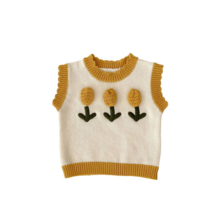 Baby Sleeveless Knitted Pullover