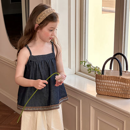 Jean Sun-top Sleeveless Top