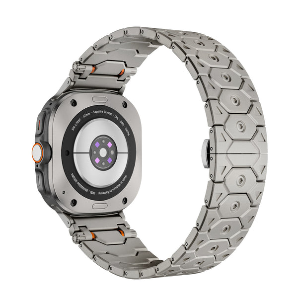 Bracelet en acier inoxydable avec boucle déployante papillon