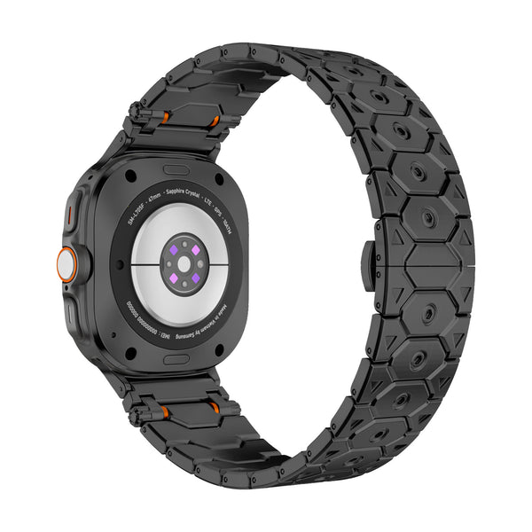 Bracelet en acier inoxydable avec boucle déployante papillon