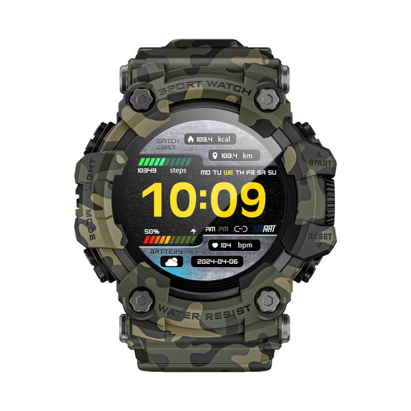 Outdoor sports smartwatch ATTACK GT Bluetooth call compass flashlight music