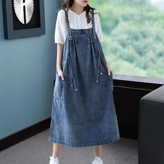 Women's Jeans Suspender Dress