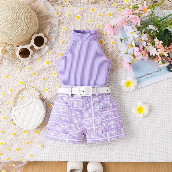 Children's Halter Top and Printed Shorts