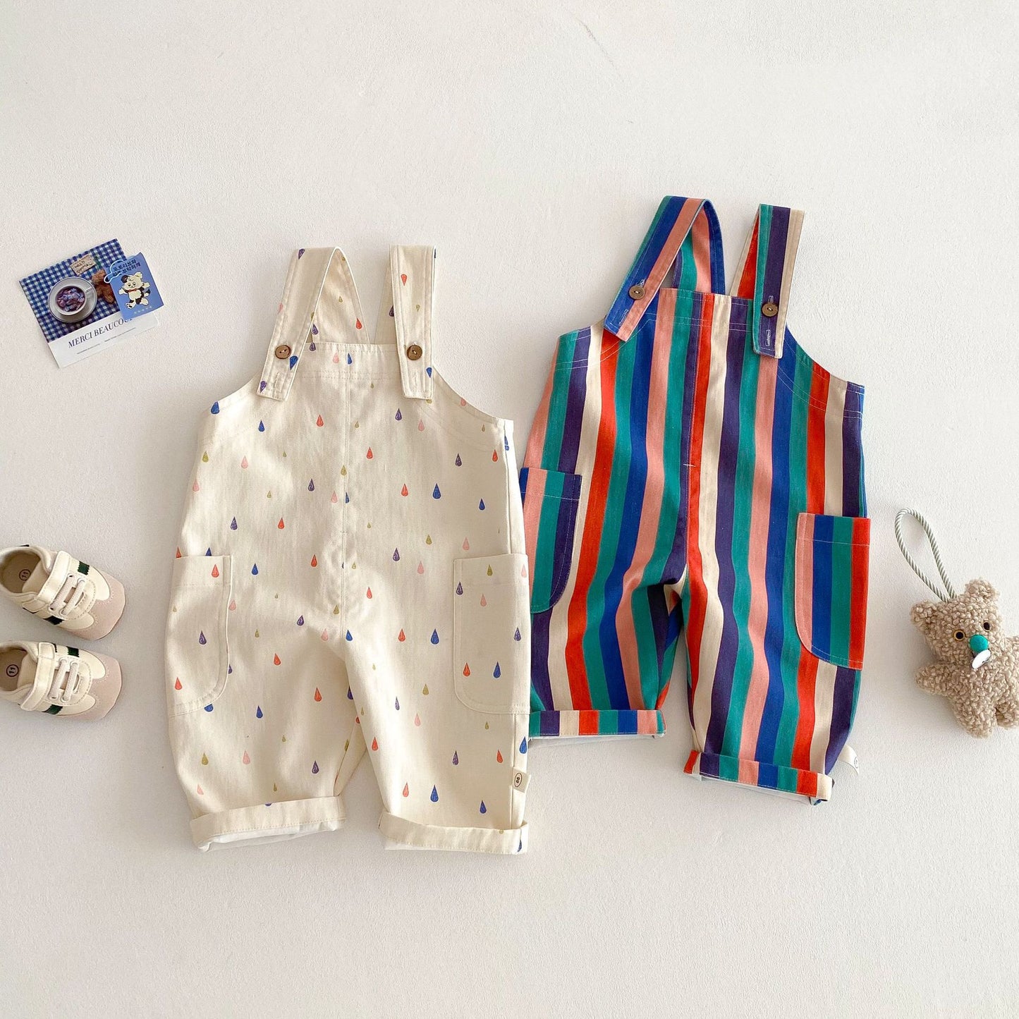 Boys And Girls Fashion Striped Polka Dot Pants