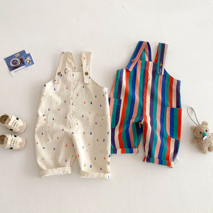 Boys And Girls Fashion Striped Polka Dot Pants