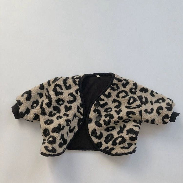 Fleece-lined Leopard-print Sweater