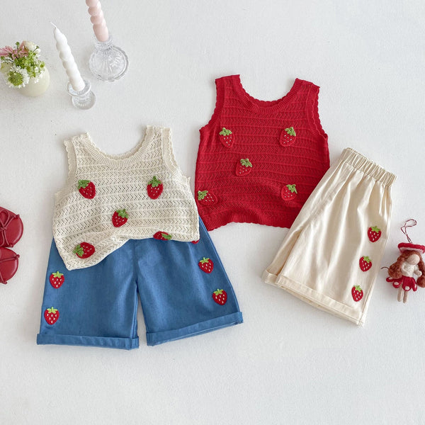 Baby Strawberry Patch Vest and Pants