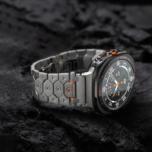 Butterfly Clasp Metallic Stainless Steel Strap