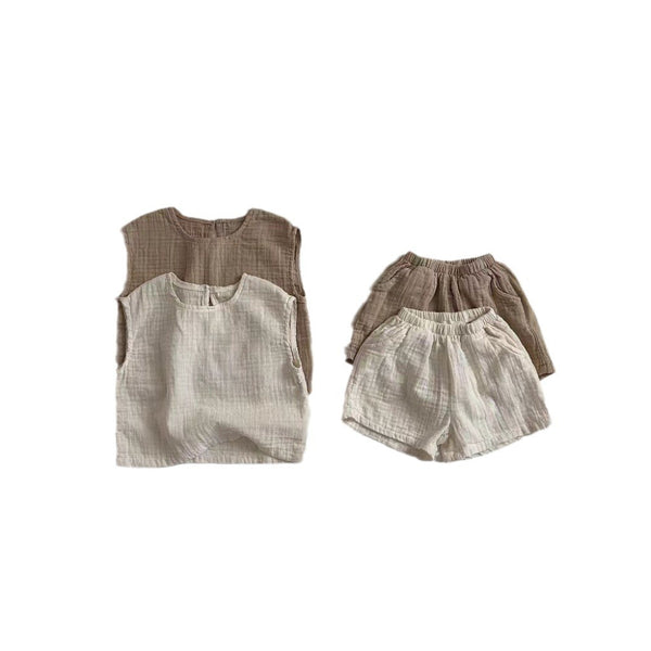 Children's Breathable Vest and Shorts Set