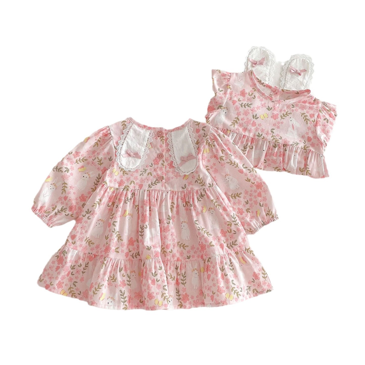 Baby Floral Onesie Rabbit Jumpsuit