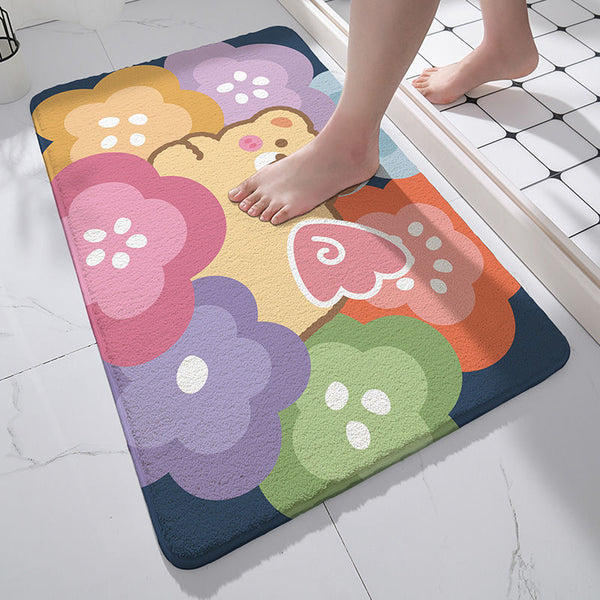Tapis de sol absorbant pour entrée de salle de bain
