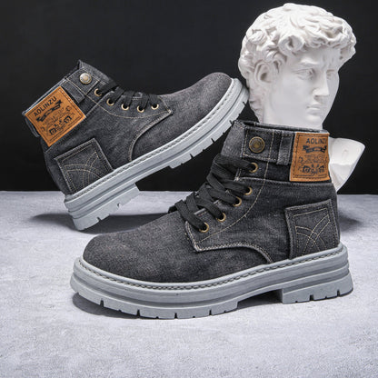 Chaussure de skateboard montante en jean décontractée