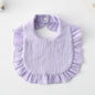 Baby Bib Ruffled Cotton Printed Gauze Lace Bib