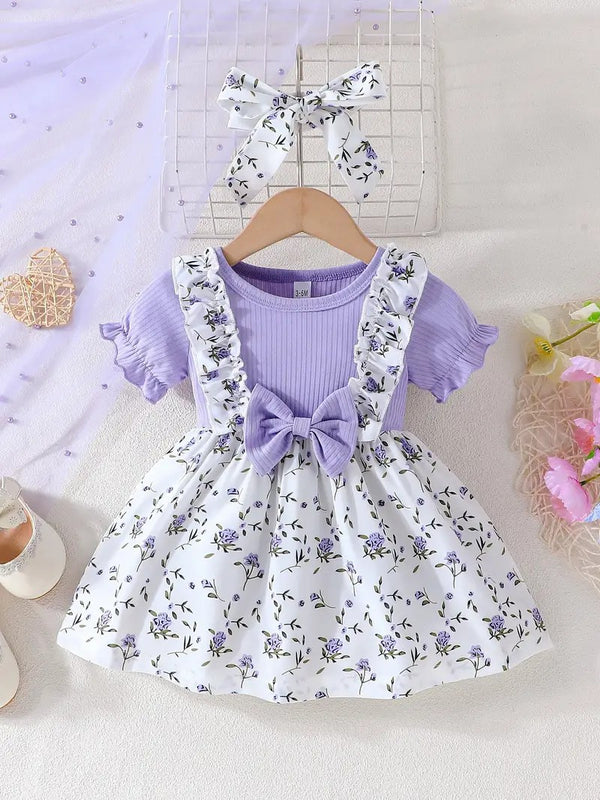 Embroidered Flowers Holiday Party Dress Girl