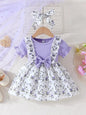 Embroidered Flowers Holiday Party Dress Girl