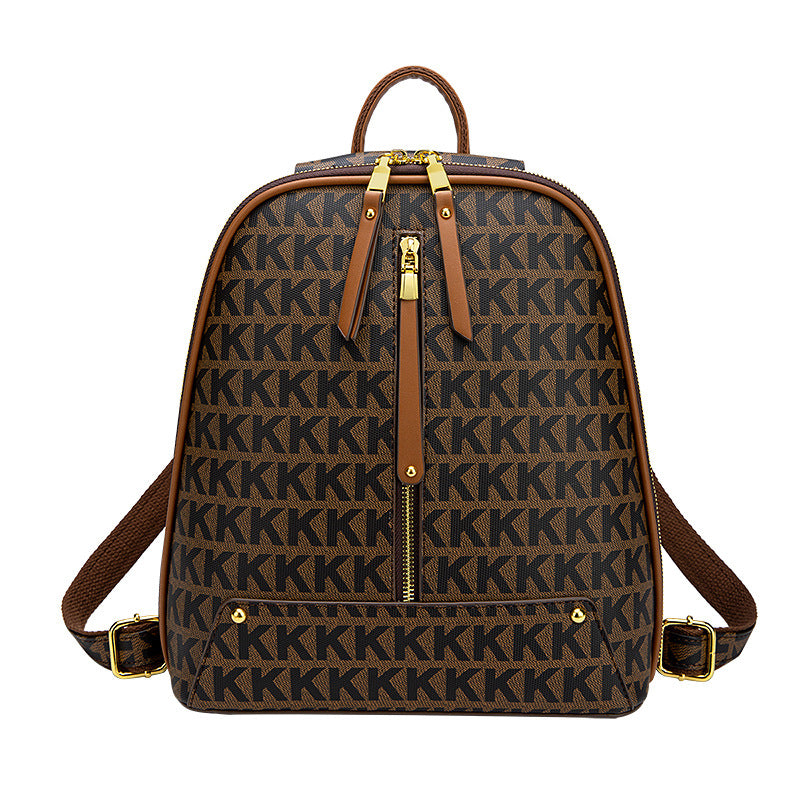 Women's PVC Letter-Print Backpack