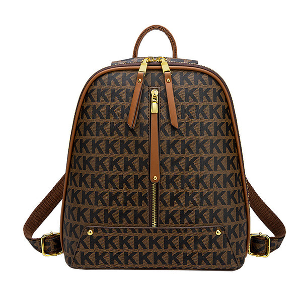 Women's PVC Letter-Print Backpack