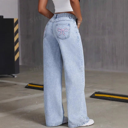 Women Straight jeans Loose Trousers