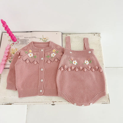 Baby Two-piece Knitted Jumpsuit