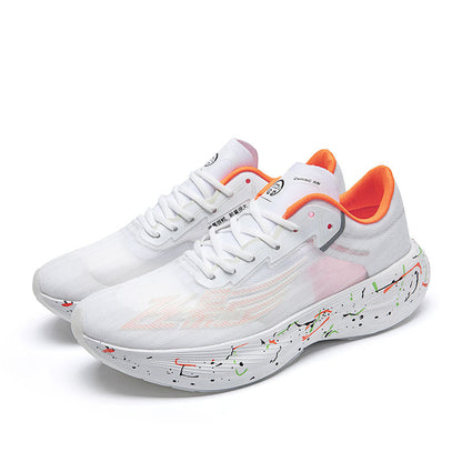 Chaussures de course de marathon respirantes, en maille, à la mode, basses, absorbant les chocs