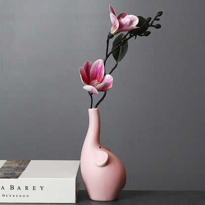 Cartoon Ceramic Vase For Dried Flowers Creative Holder