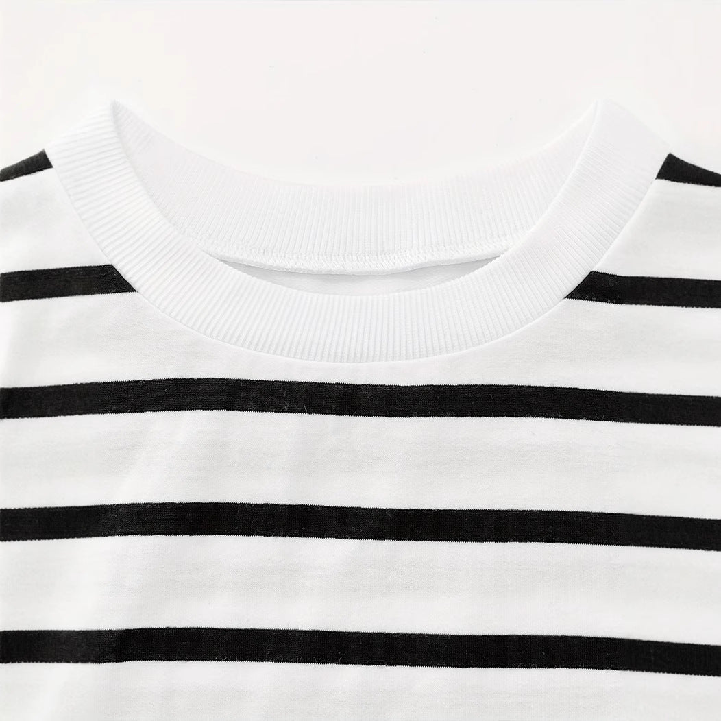 Women's Stripe Long-sleeved T-shirt