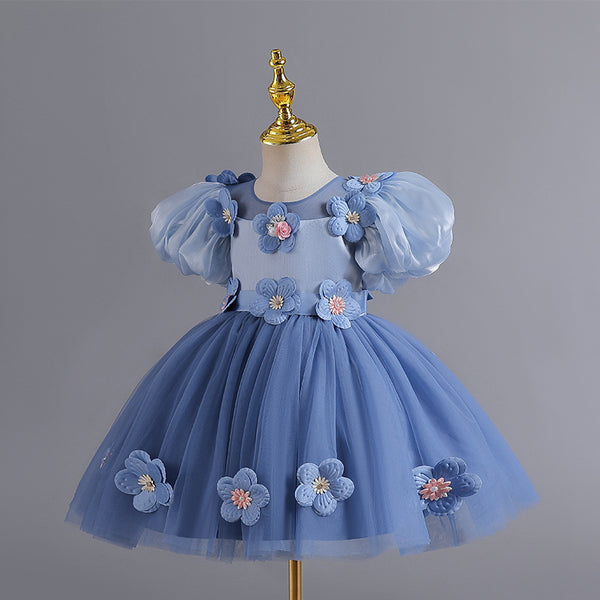 Girls' High-end Flowers Fashionable Dress