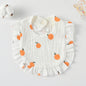 Baby Bib Ruffled Cotton Printed Gauze Lace Bib