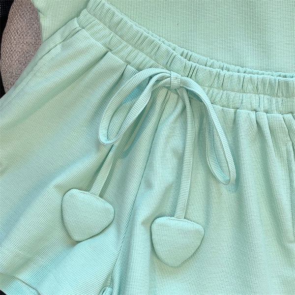 Girls' Sleeveless Top and Wide-Leg Shorts Set