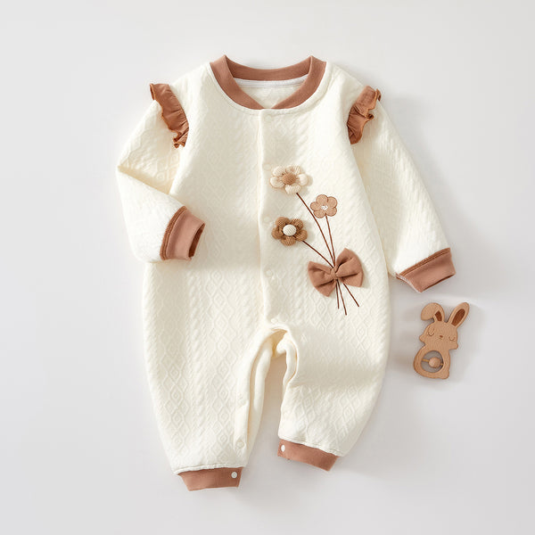 Girls' Warm Newborn Jumpsuit