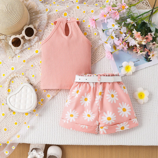 Children's Halter Top and Printed Shorts