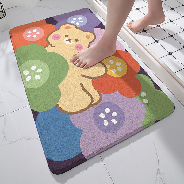 Tapis de sol absorbant pour entrée de salle de bain