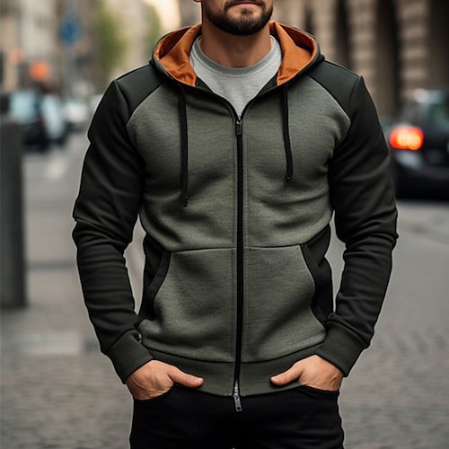 Men's Casual Full-Zip Hoodie