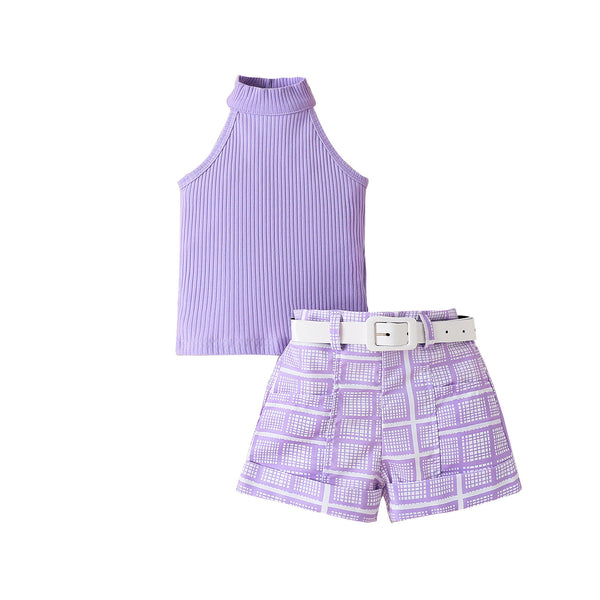 Children's Halter Top and Printed Shorts
