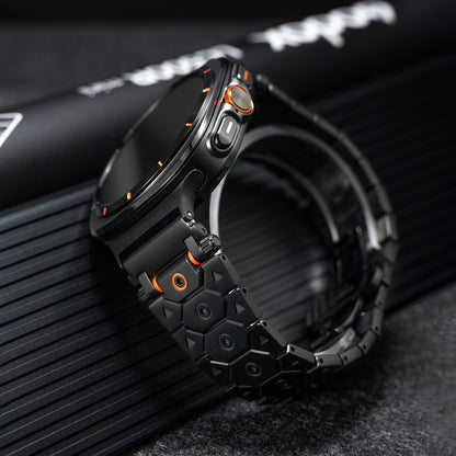Butterfly Clasp Metallic Stainless Steel Strap